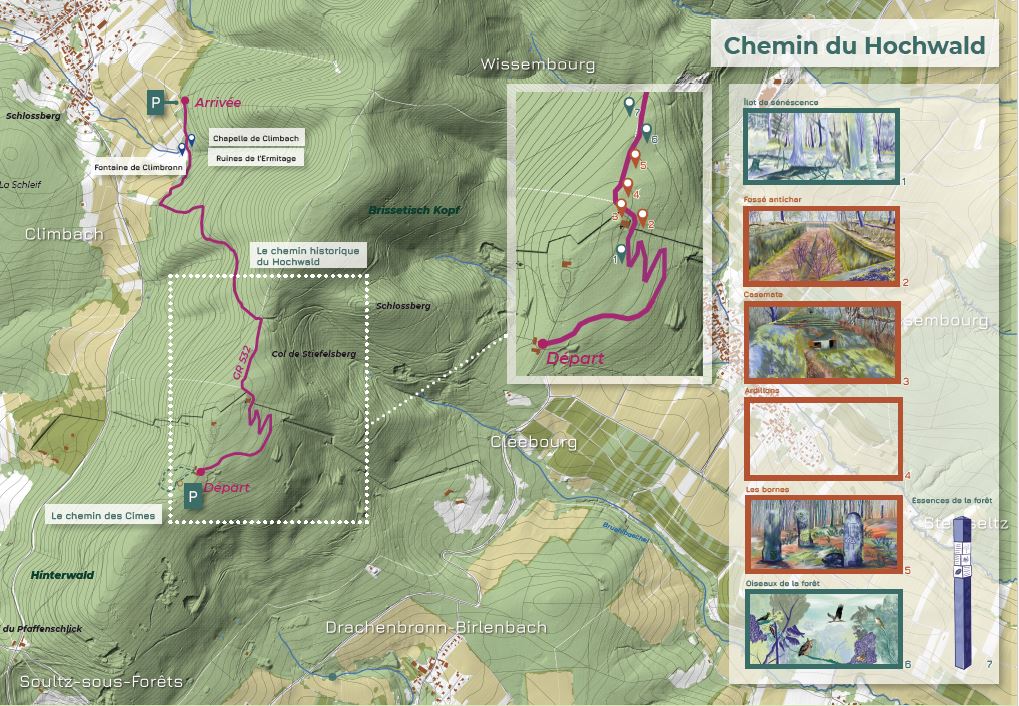 plan chemin hochwald